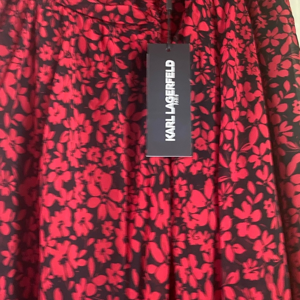 Karl Lagerfeld Long Floral Skirt - Picture 3 of 7